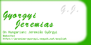 gyorgyi jeremias business card