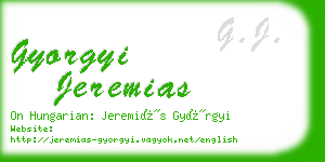 gyorgyi jeremias business card